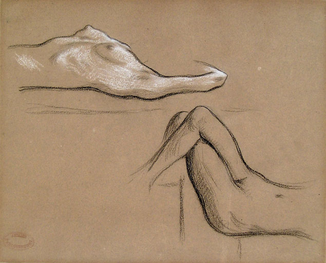 Federico Zandomeneghi, study of two female nudes